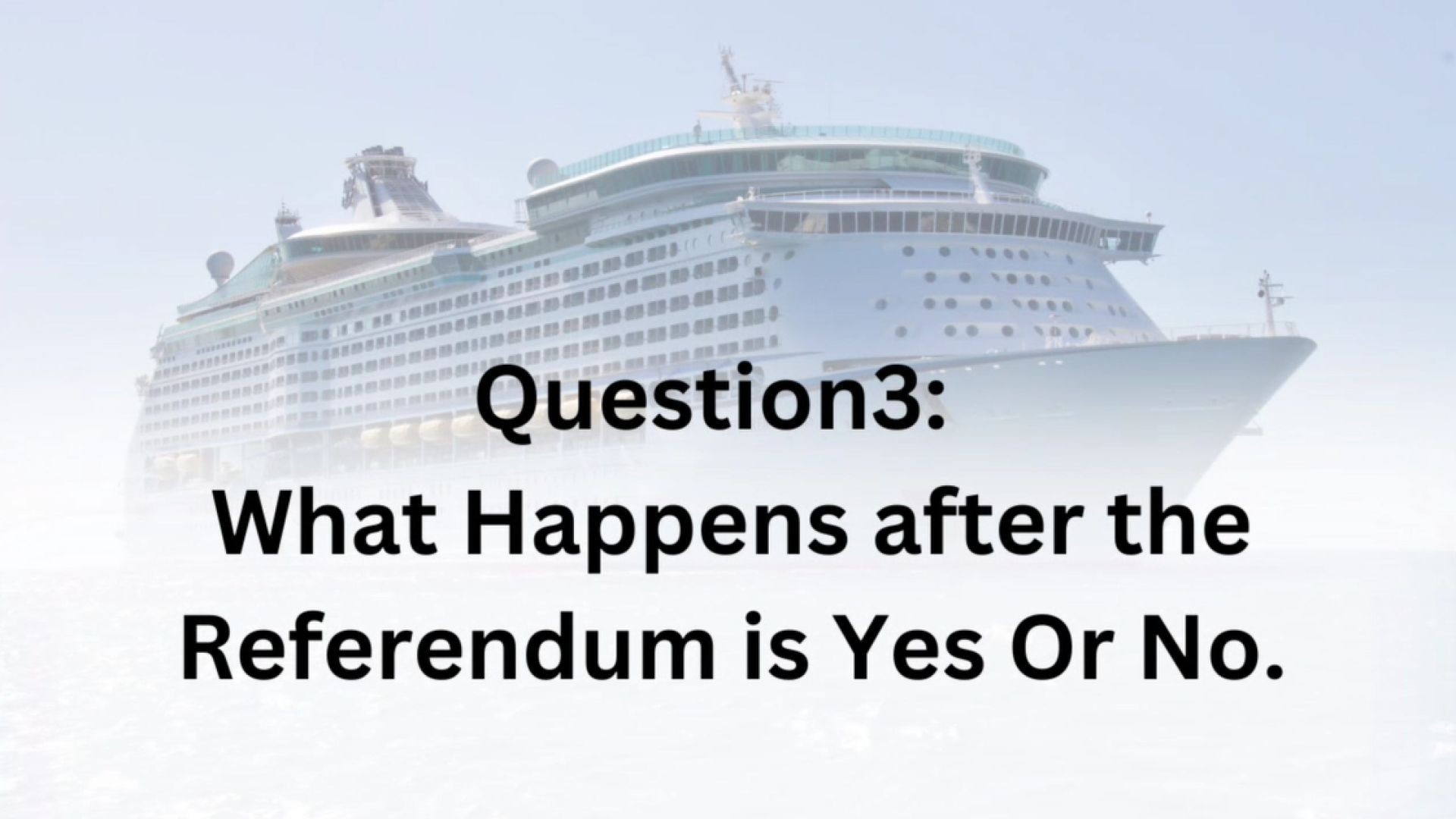 What happens after the referendum is Yes or No?