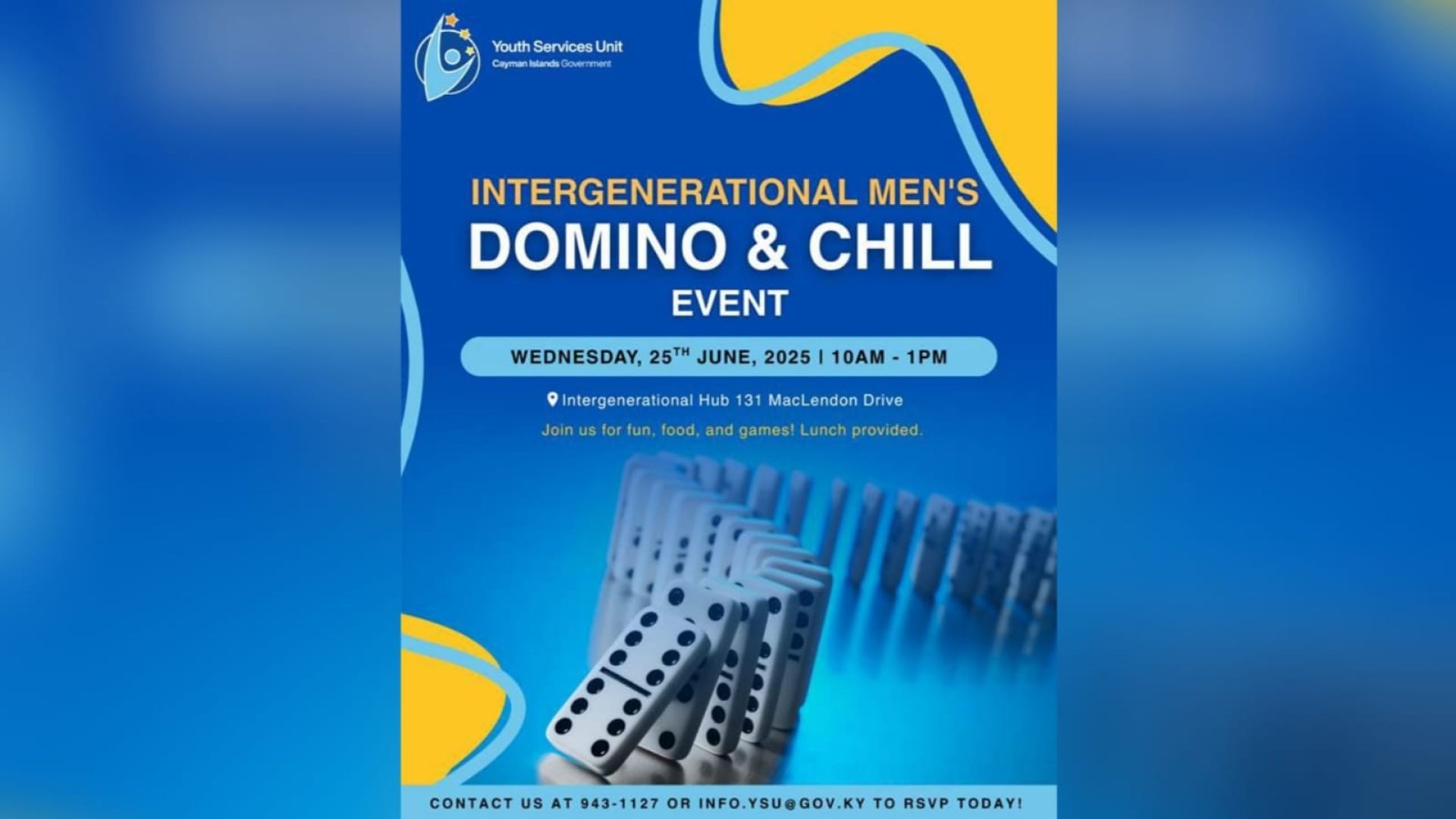 ⁣International Men's Domino & Chill Event