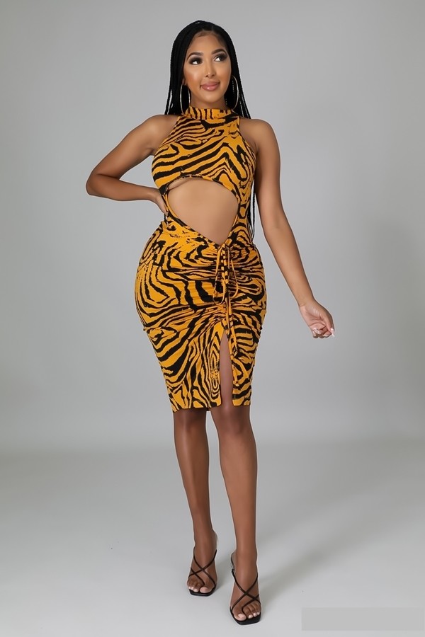 LADIES RUCHED DRESS