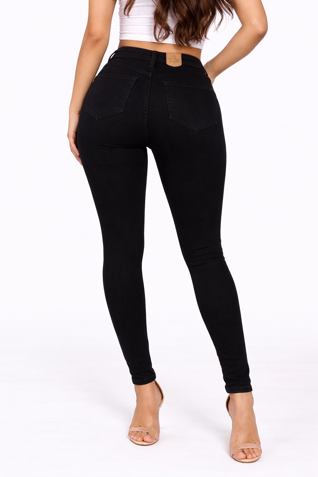 LADIES MID RISE DENIM JEANS