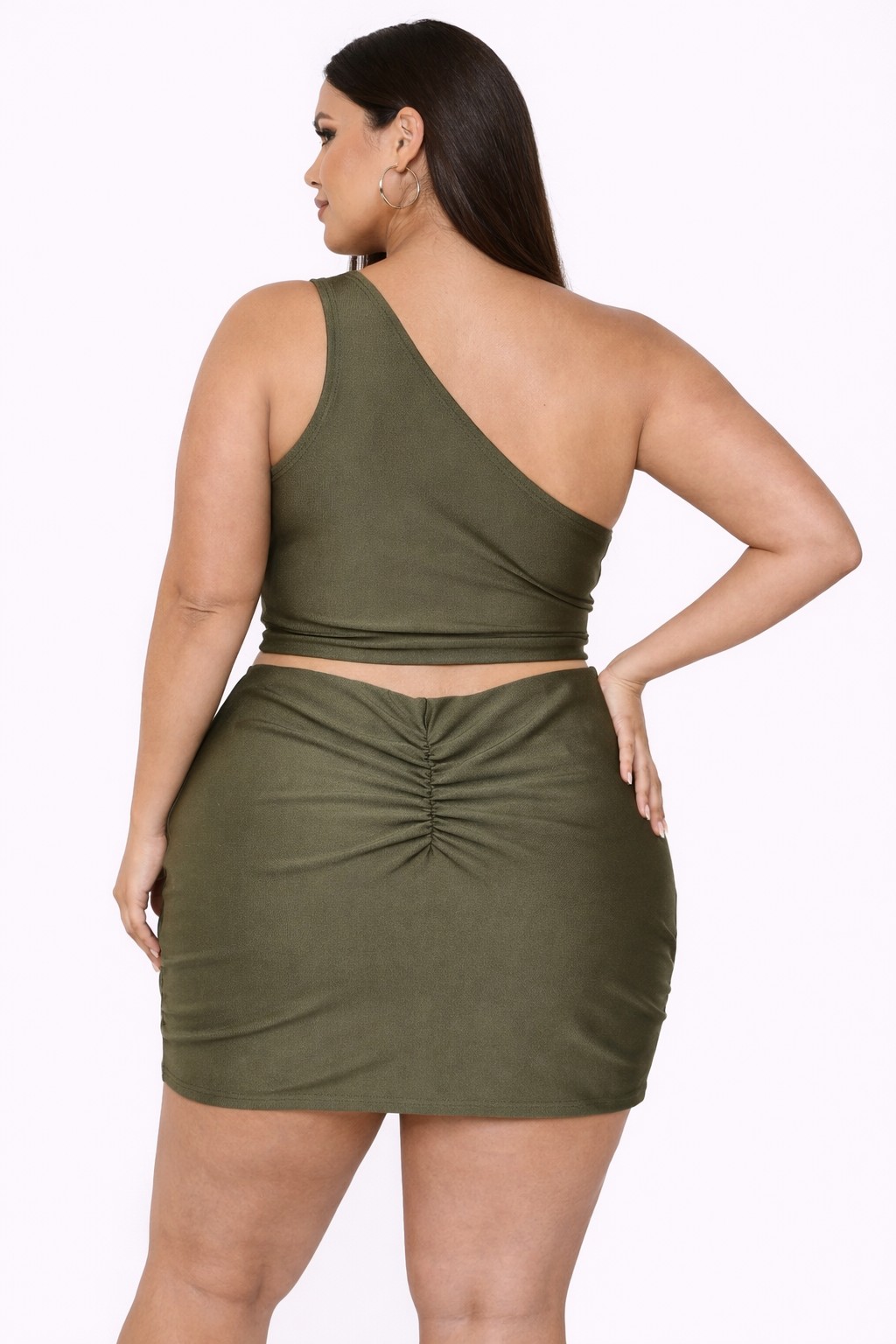 PLUS SIZE MINI SKIRT SET