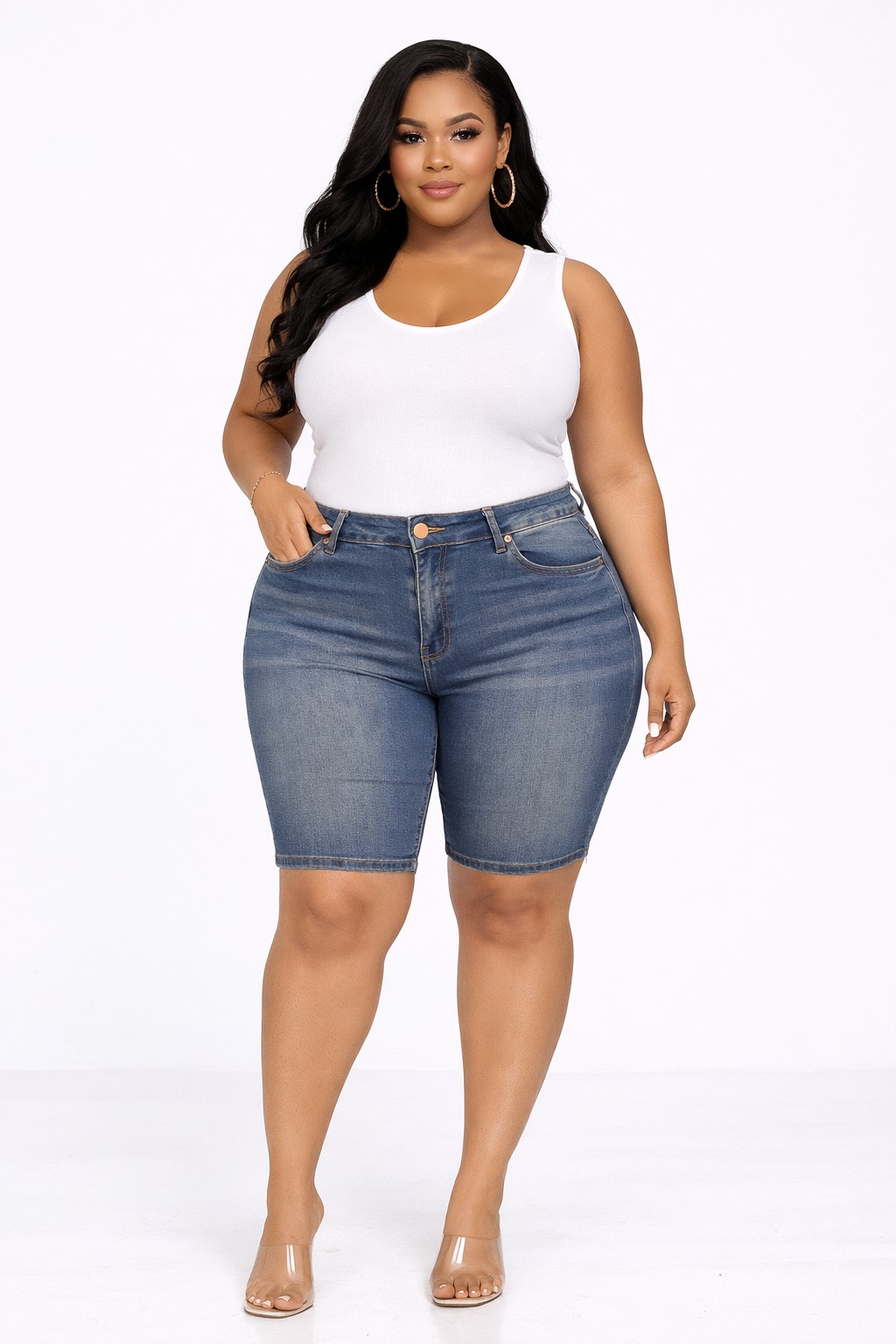 PLUS SIZE BERMUDA SHORTS PANTS