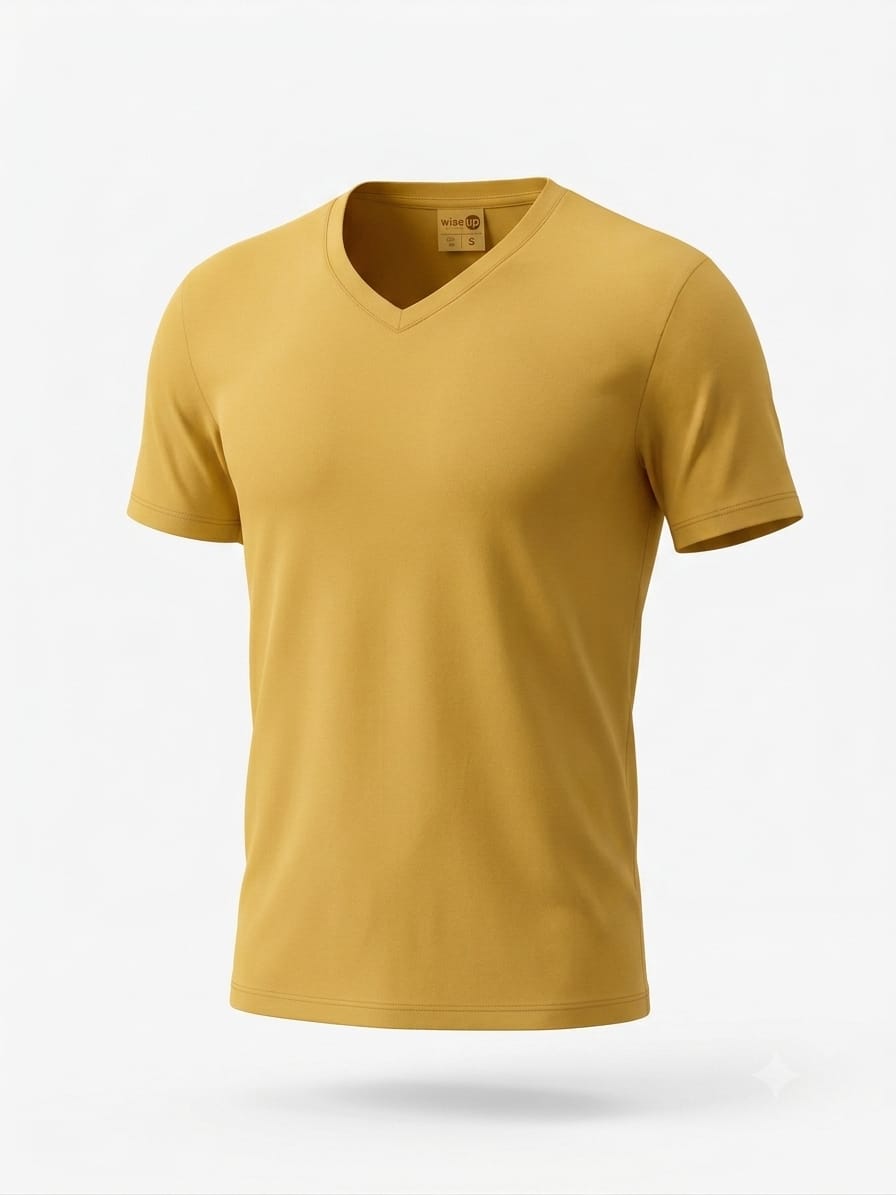UNISEX SOLID VNECK TSHIRTS,