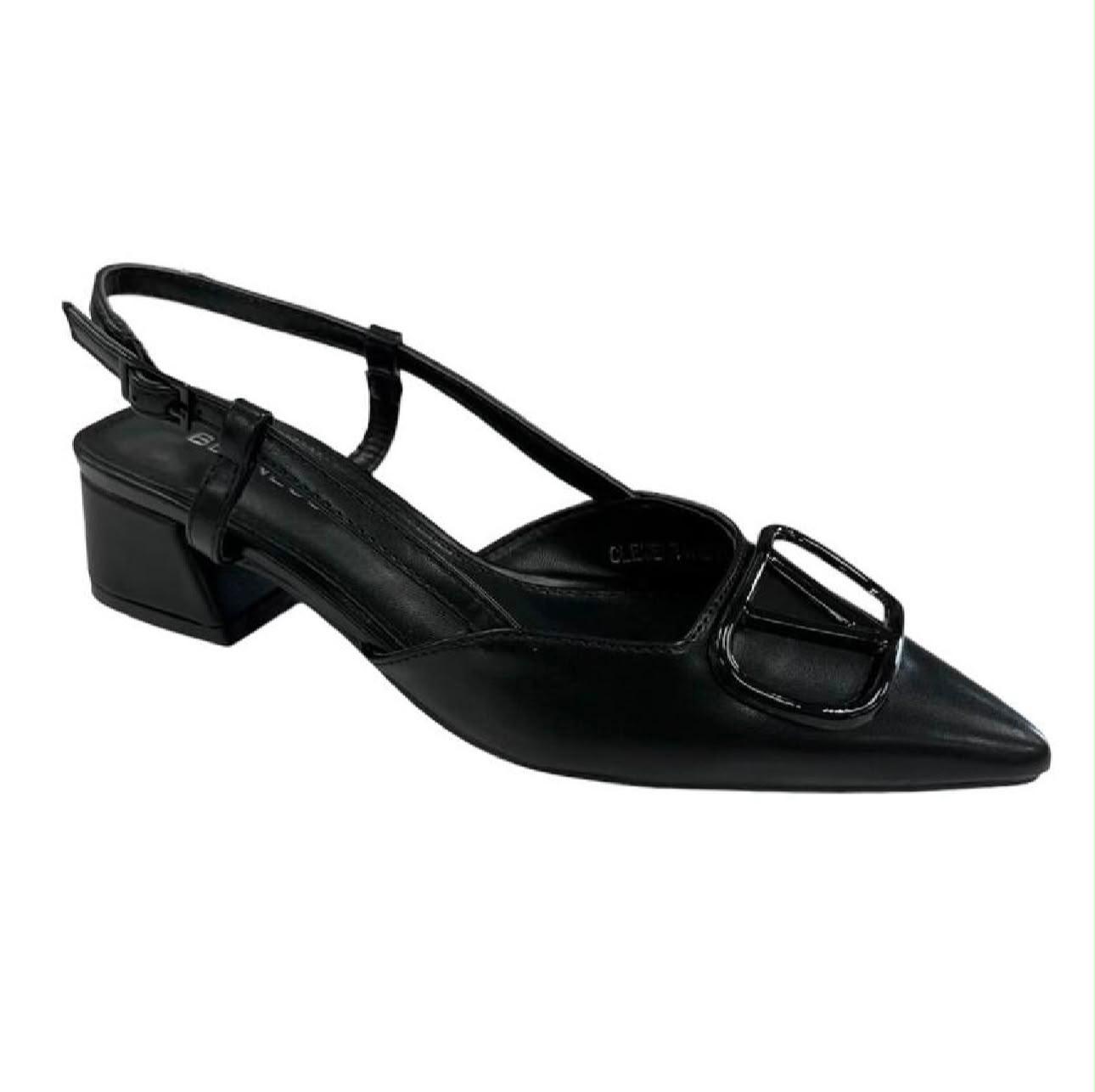 LADIES POINTY BOX HEEL SANDALS