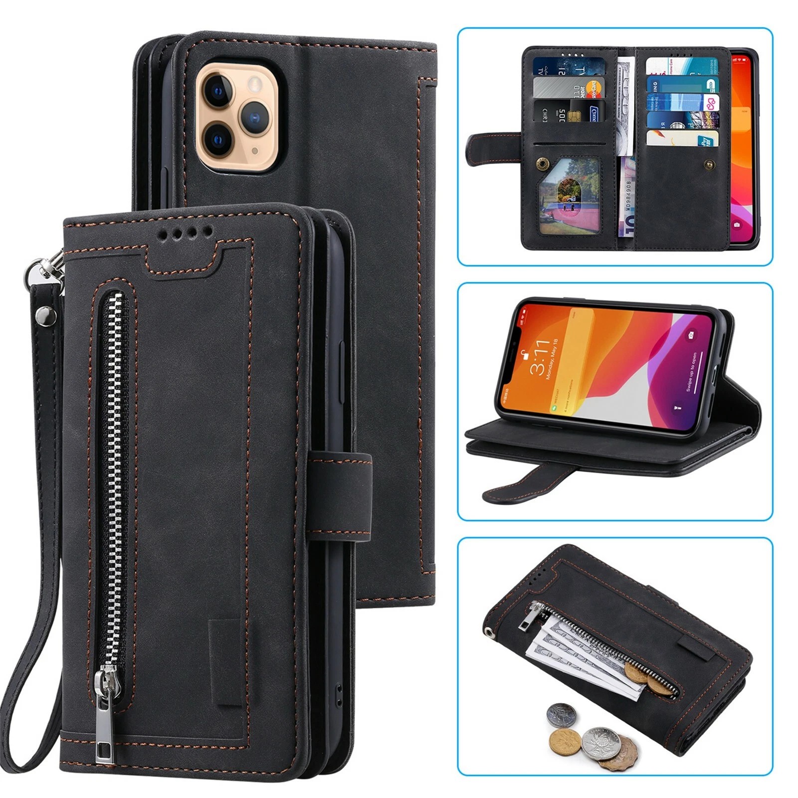 IPHONE 13 PRO MAX ZIPPER WALLET CASE