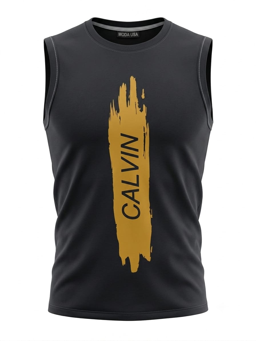 MEN CALVIN GRAPHIC TANKS