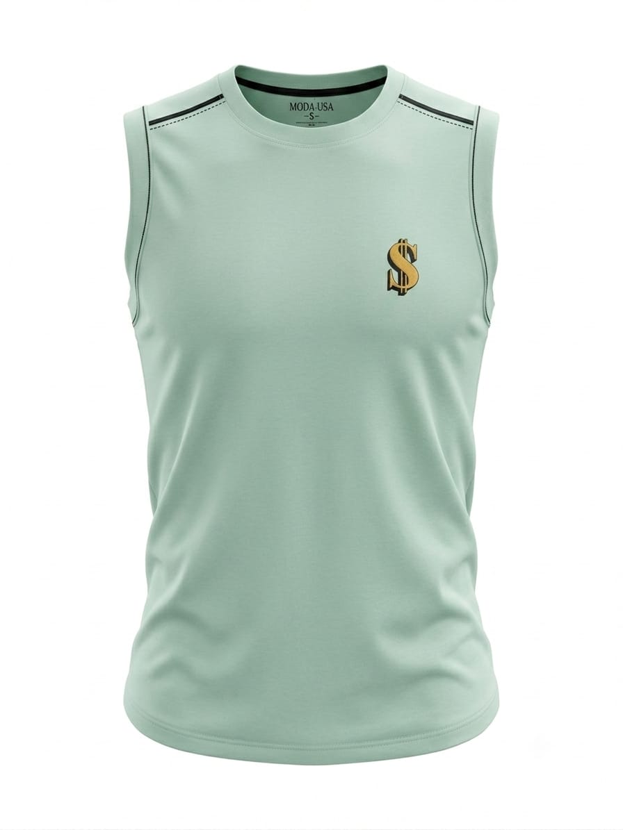 MEN DOLLAR GRAPHIC TANKS