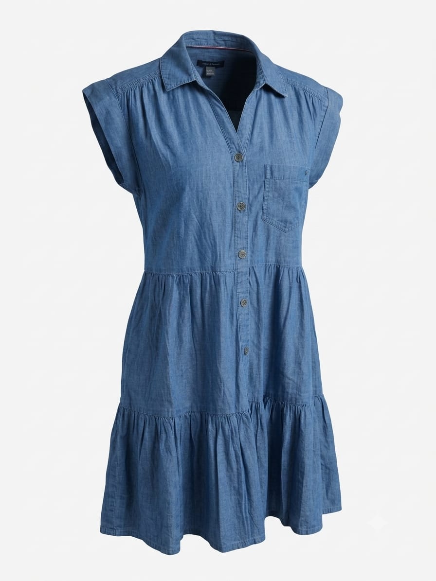 TOMMY HILFIGER DENIM FLARE DRESS