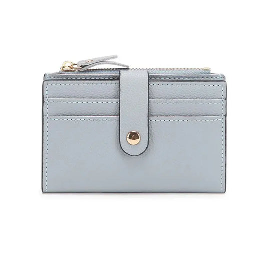 COMPACT CARD WALLET W ZIPPER