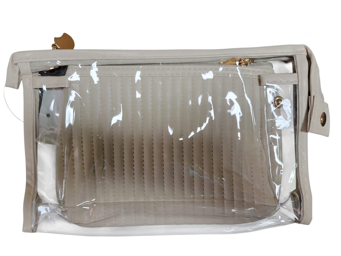 QUILTED COSMETIC 2PC BAG SET
