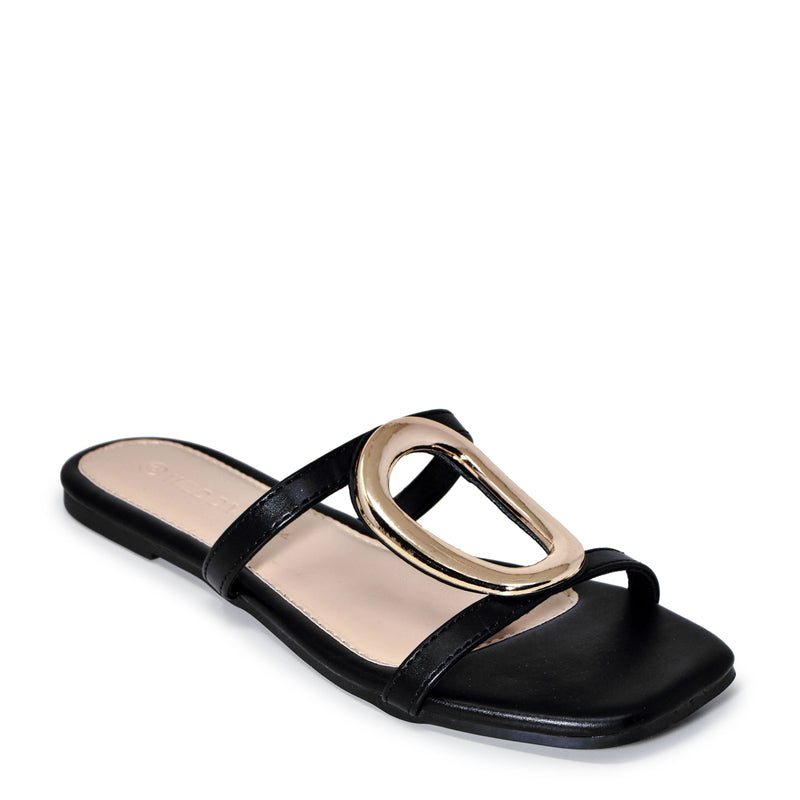 LADIES SANDALS METAL RING