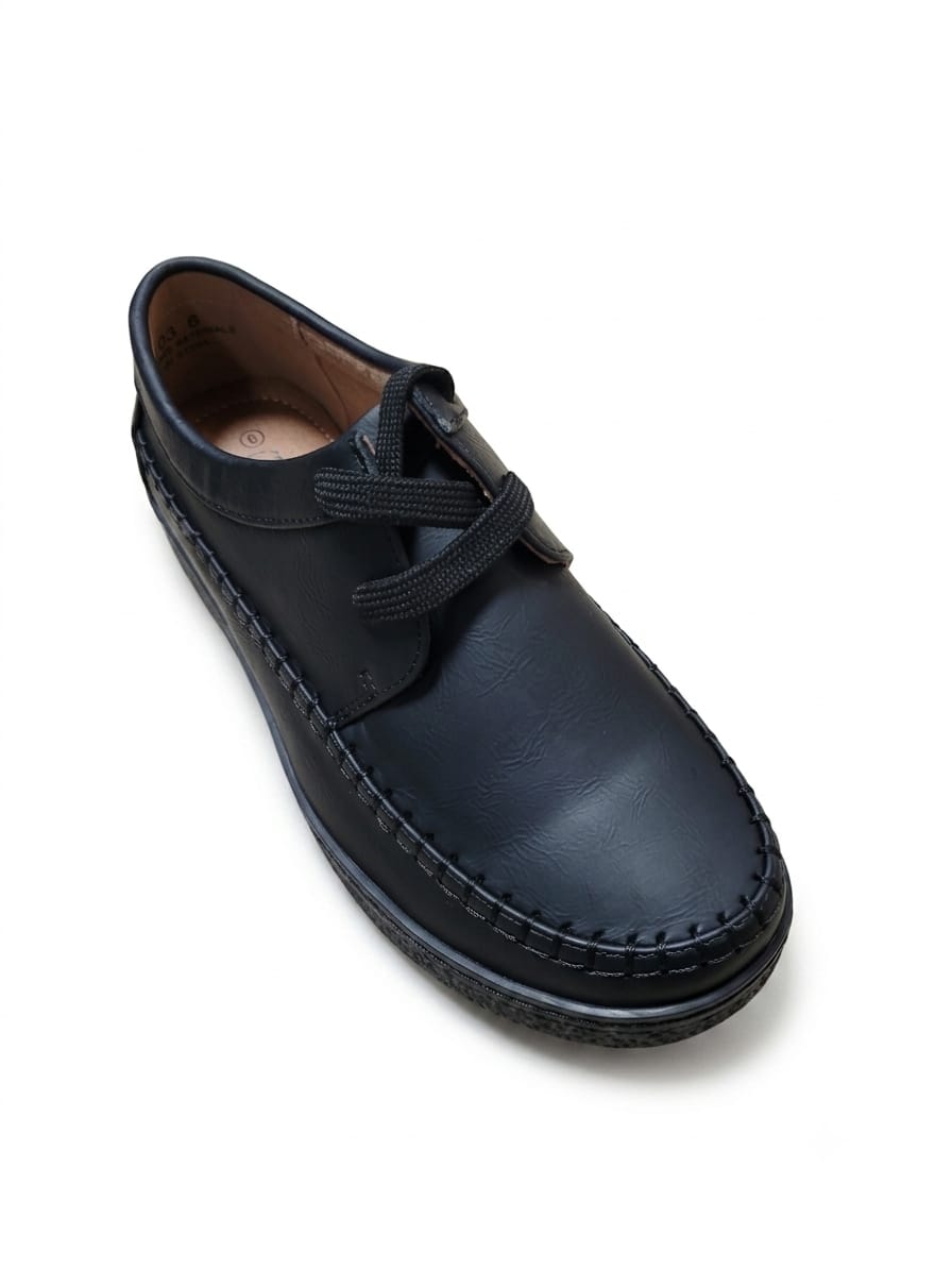 LEATHER LACE UP LOAFER
