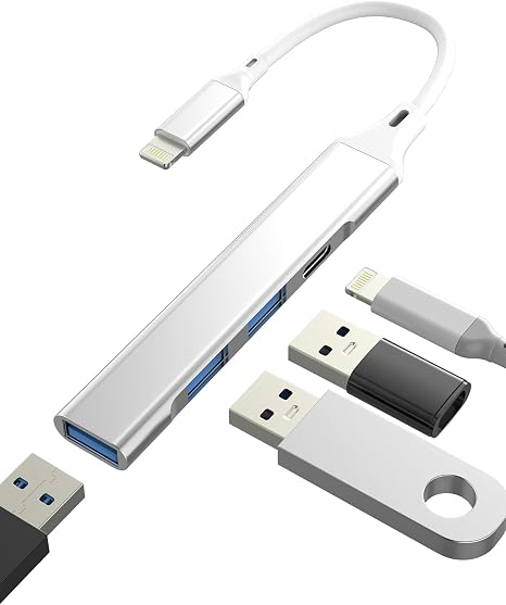 HUB USB TO LIGHTNING 4 IN 1