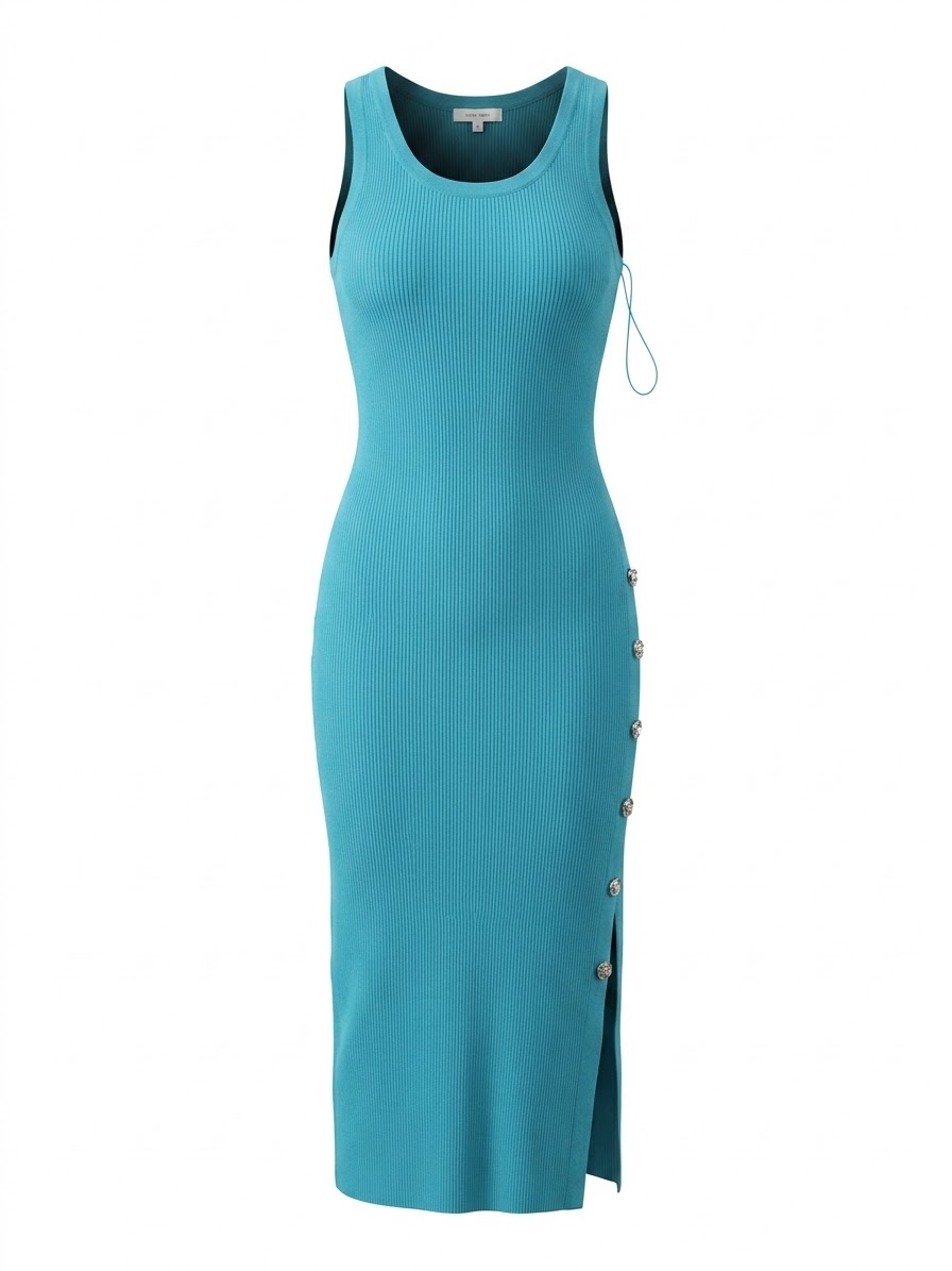 LOVE TREE RIBBED TANK DRESS