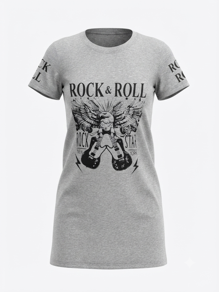 ON FIRE ROCK N ROLL TS DRESS