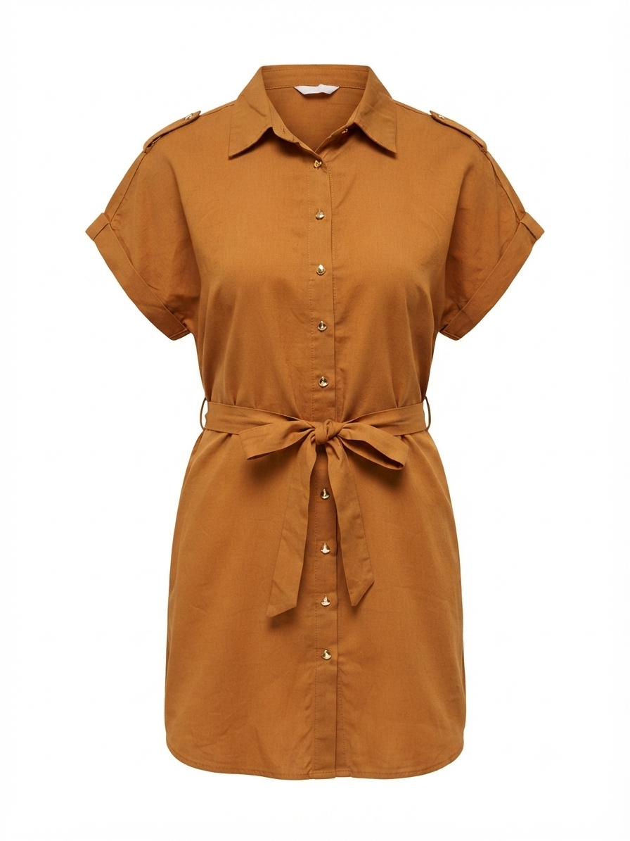 SPEED LIMIT BELTED CUFF SLV DRESS