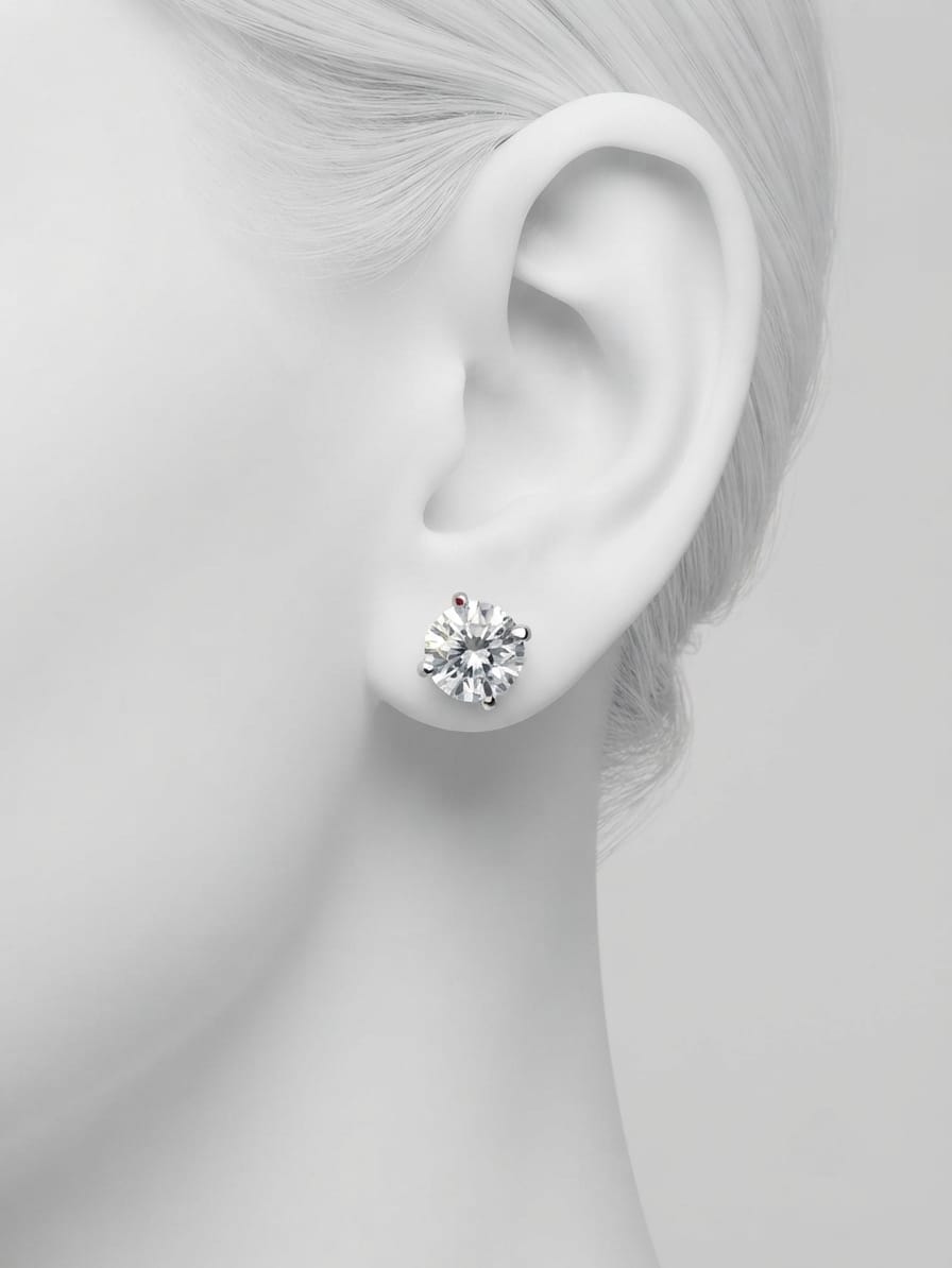 SILVER PLATED EARRING