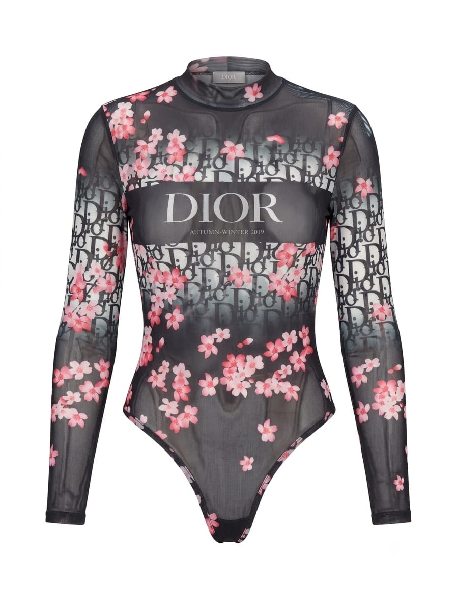 LADIES GRAPHIC DIOR LS BODY SUITS