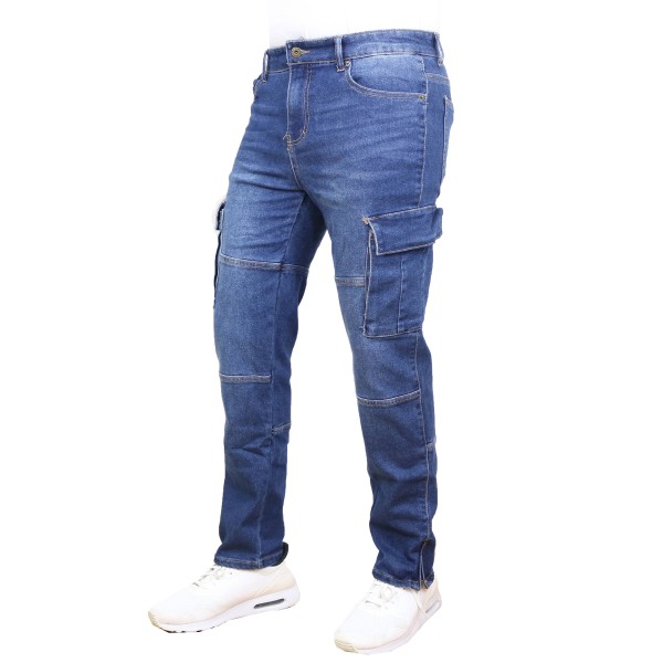 MENS STRETCH CARGO JEANS PANTS