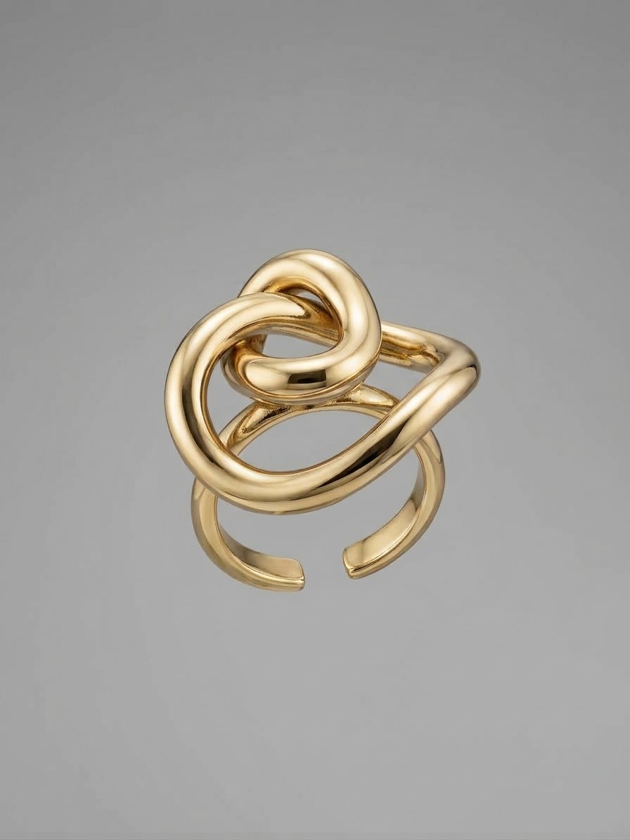 LADIES ARMOUR KNOT OPEN FIT RINGS