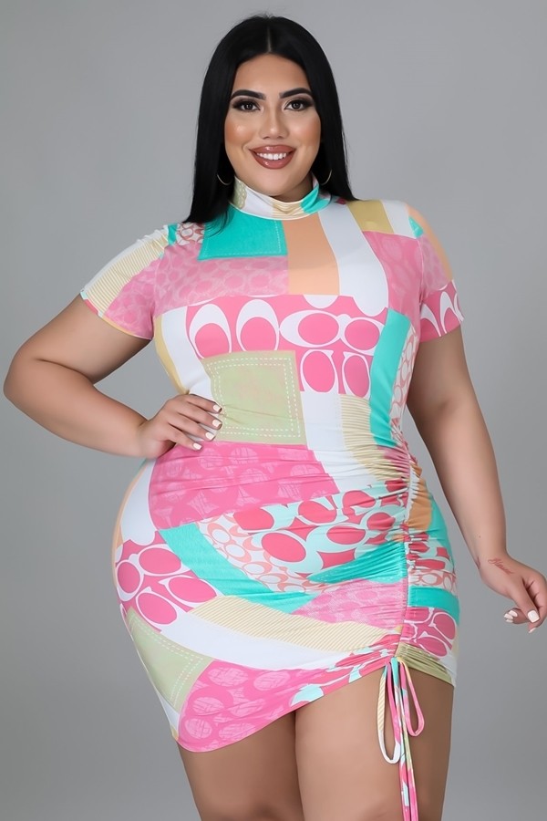 PLUS RUCHED DRESS