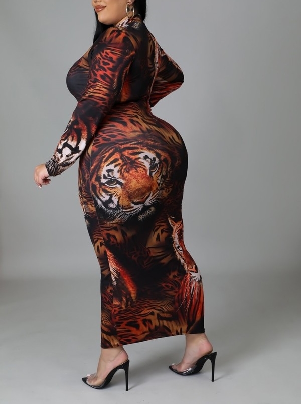PLUS MIDI DRESS