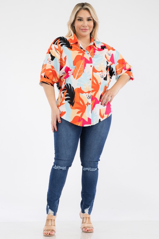 PLUS FLOWER SHIRTS