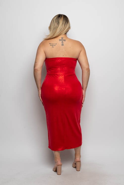 PLUS MIDI DRESS
