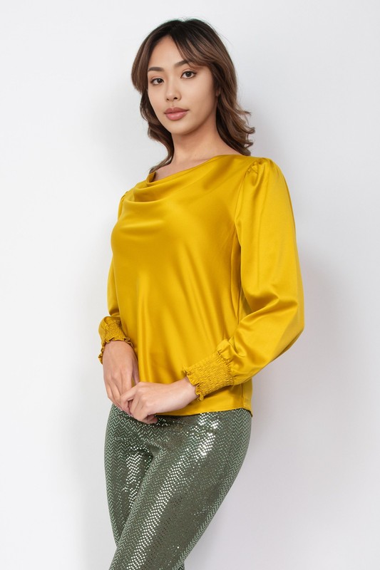 COWL NECK BLOUSE