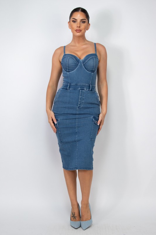 CINCHED CARGO DRESS