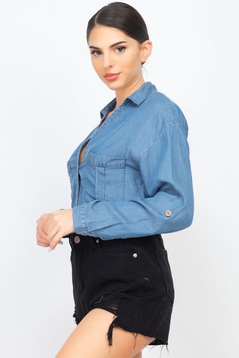 SOLID DENIM TOPS