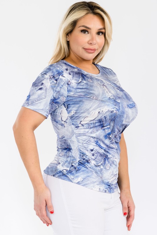 PLUS DNM PRINT TOPS