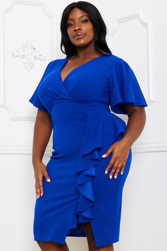 PLUS MIDI DRESS