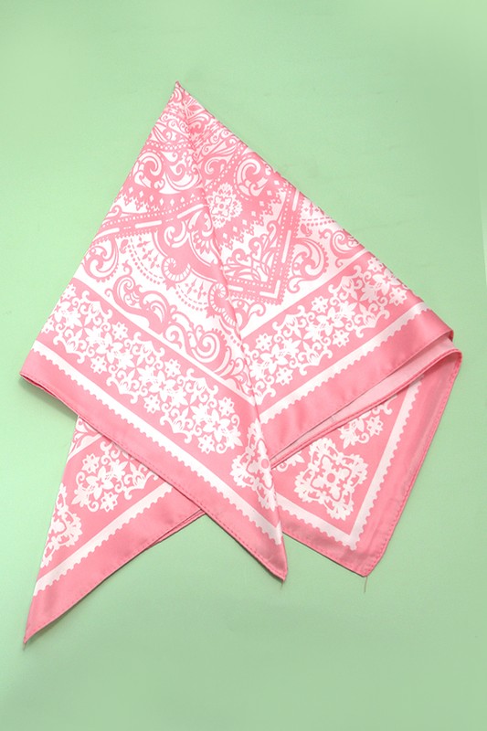 PAISLEYPINK SILK SCARF