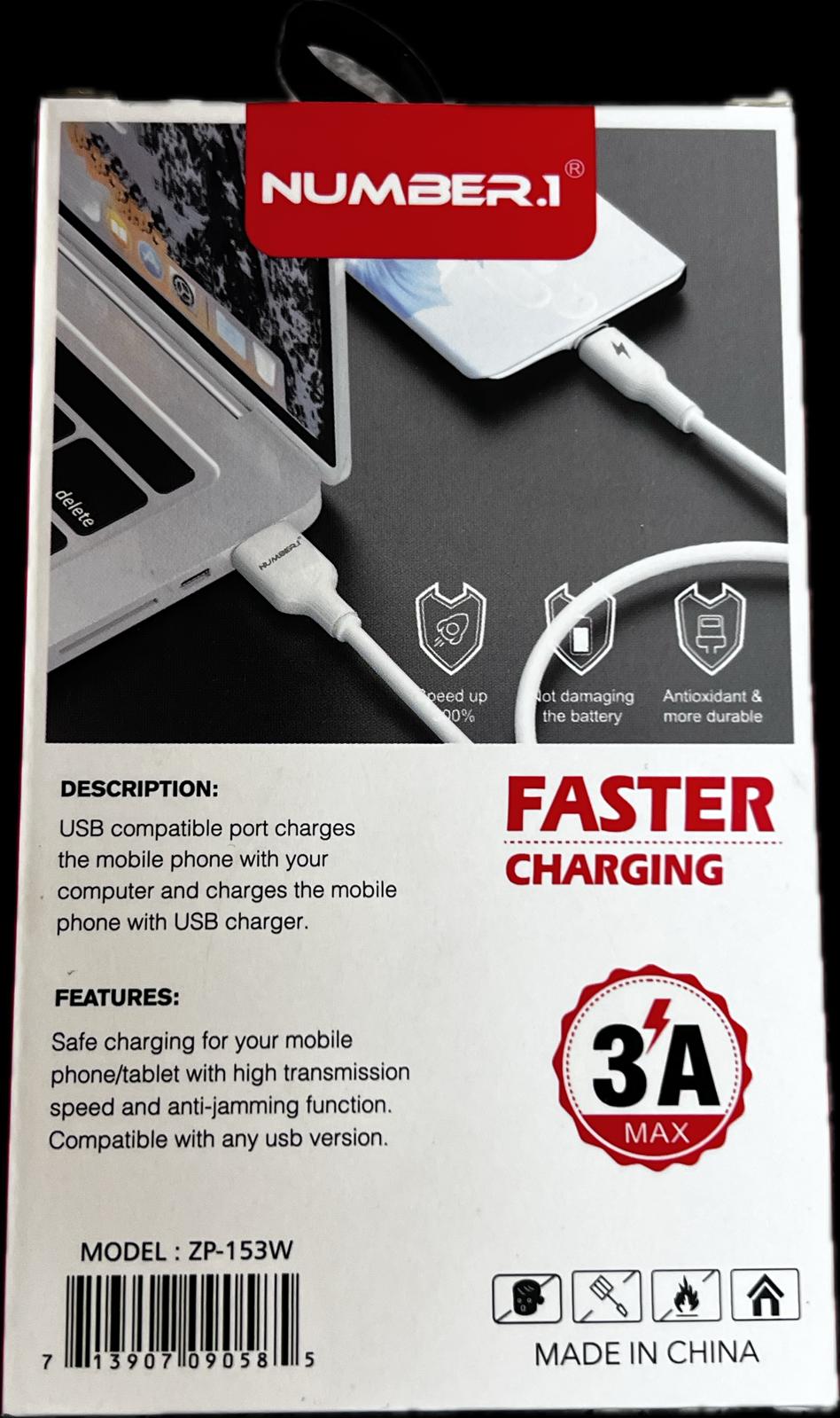 NUMBER 1 5FT USB TO TYPE C CABLE