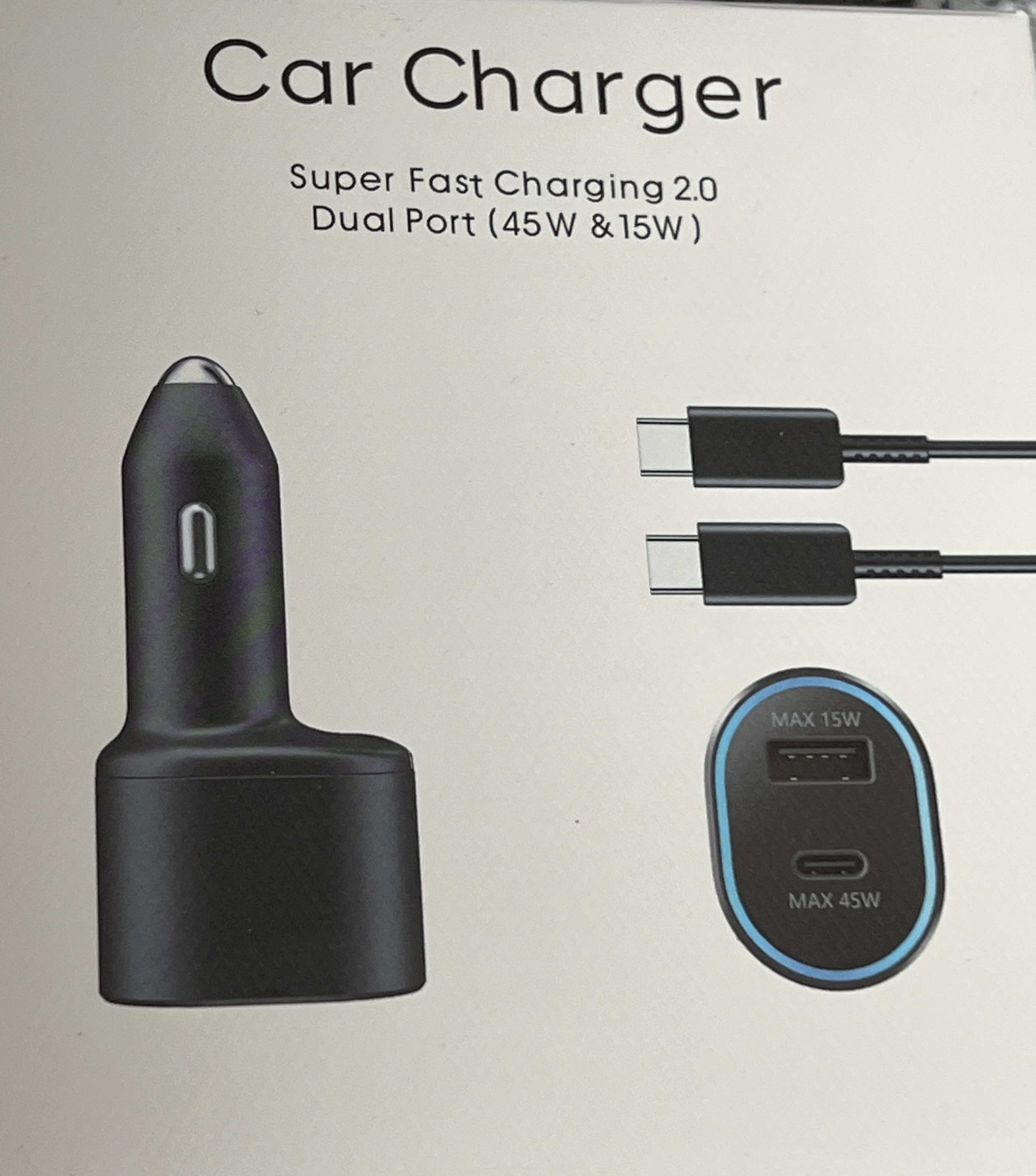 CAR CHARGER DUO 45W 15W
