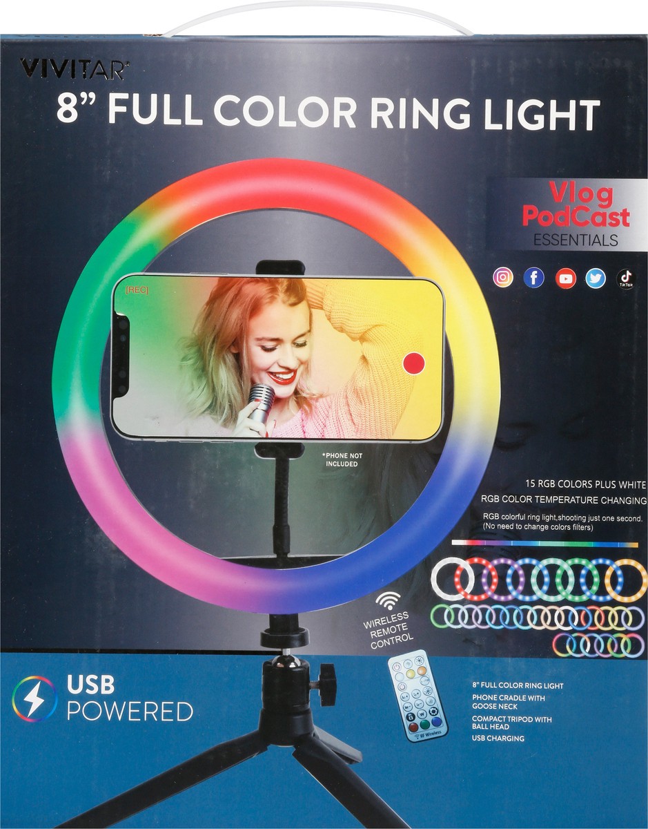 VIVITAR IVLOG 8INCH RING LIGHT
